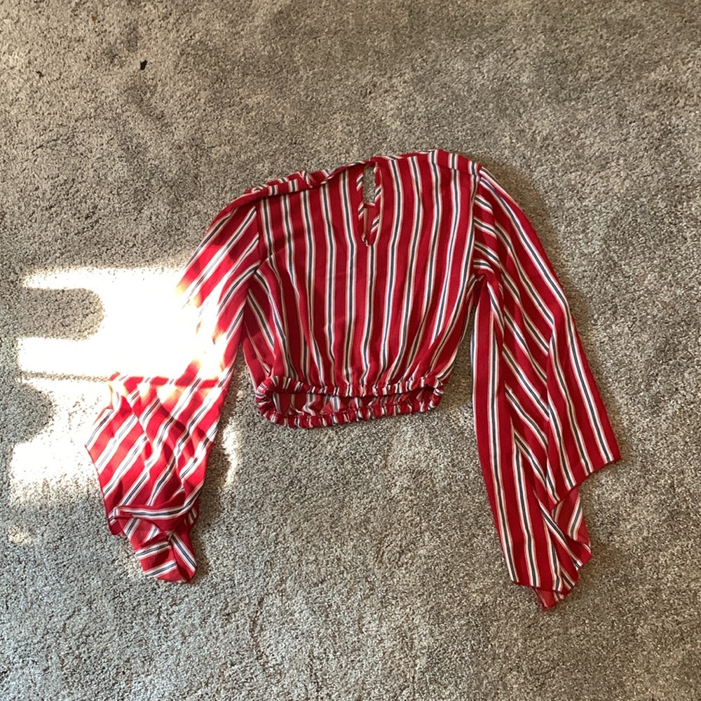 Red Striped Top - Picture 2 of 2